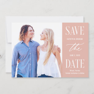 Modern Type bearbeitbare Farbkarte Save the Date Dankeskarte