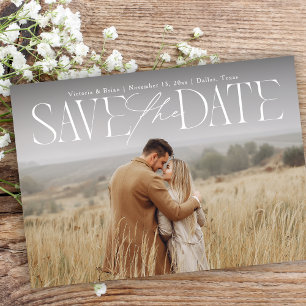 Modern Type Calligraphy Script Overlay Foto Gerett Save The Date