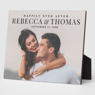 Modern Type Photo Wedding Fotoplatte