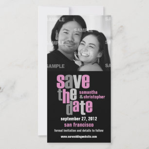 Modern Type Save the Date Fotokarte