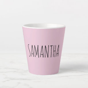 Modern Typografie Name Pink Milchtasse