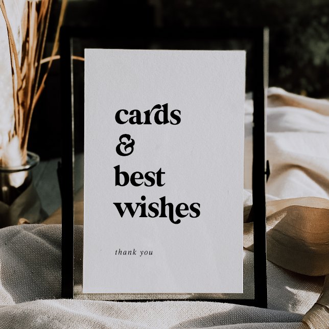 Modern Typografy 12x18" Cards und Best Wish Sign Einladung (Modern Typography 5x7" Cards and Best Wishes Sign)