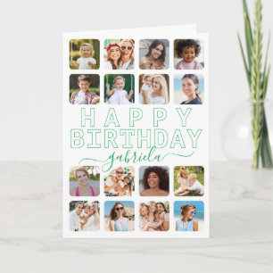 Modern Typografy Birthday Card - Custom Foto Gre Karte