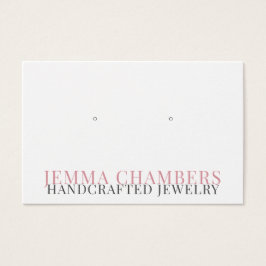 Modern Typografy Earring Juwelier Display Card