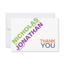 Modern Typografy Gay Wedding Danke Card