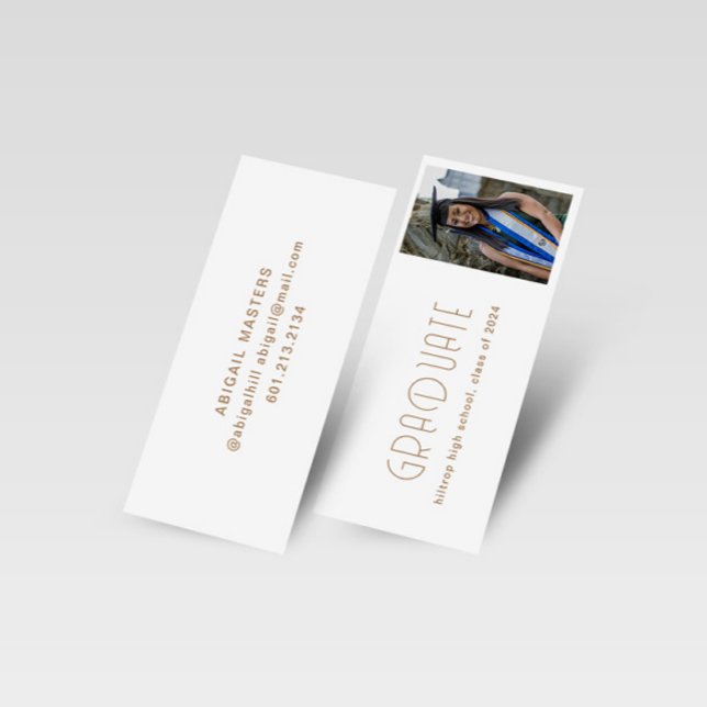 Modern Typografy Graduate Name Card Mini Visitenkarte (Von Creator hochgeladen)