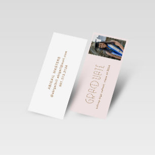 Modern Typografy Graduate Name Card Mini Visitenkarte