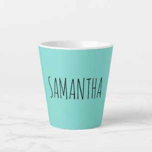 Modern Typografy Name Blue Green Milchtasse