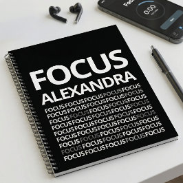 Modern Typography Mindset Journal Black White  Notizbuch