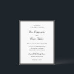 Modern Typography Minimalist Wedding Invitation<br><div class="desc">This design is part of a timeless minimalist wedding invitation suite featuring elegant script typography paired with a classic serif font in soft black and white. This modern design embraces simplicity with a refined layout, perfect for couples seeking understated sophistication. Ideal for formal, modern, or classic weddings, this clean aesthetic...</div>