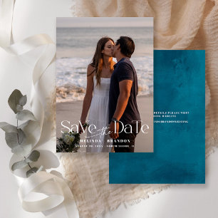 Modern Typography Photo Wedding Save The Date