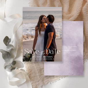 Modern Typography Photo Wedding Save The Date