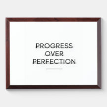 Modern typography progress over perfection text