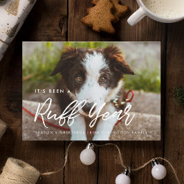 Modern typography Ruff Year Dog Foto Feiertagskarte