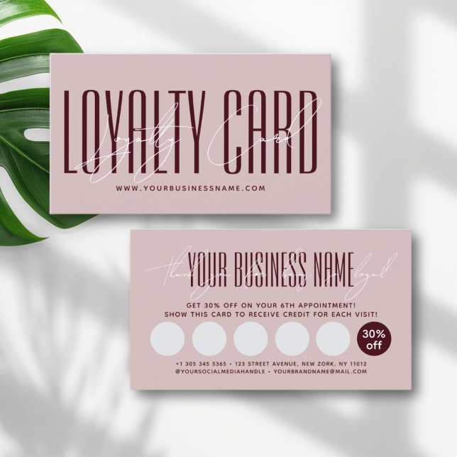 Modern typography script reward  treuekarte (Von Creator hochgeladen)