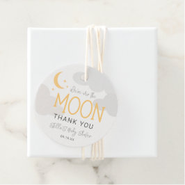 Modern über der Mond Babydusche Geschenkanhänger