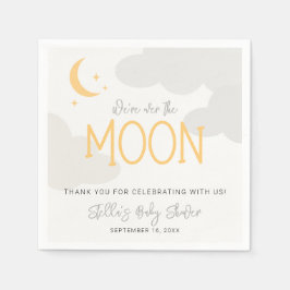 Modern über der Mond Babydusche Serviette