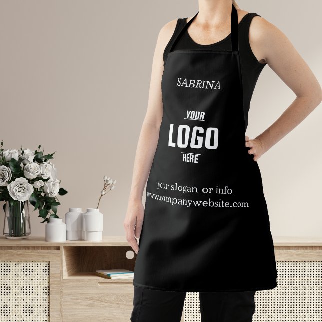 Modern und Beruflich mit Individuelle Name und Log Schürze (Modern & Professional with Custom Name & Logo Apron)