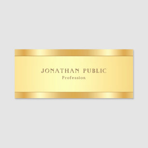 Modern und elegant: Gold Metallic Look Trendy Namensschild