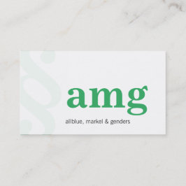 Modern und klar mit Grün Visitenkarte