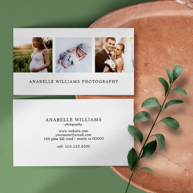 Modern und minimal | Fotografie Visitenkarte (Von Creator hochgeladen)