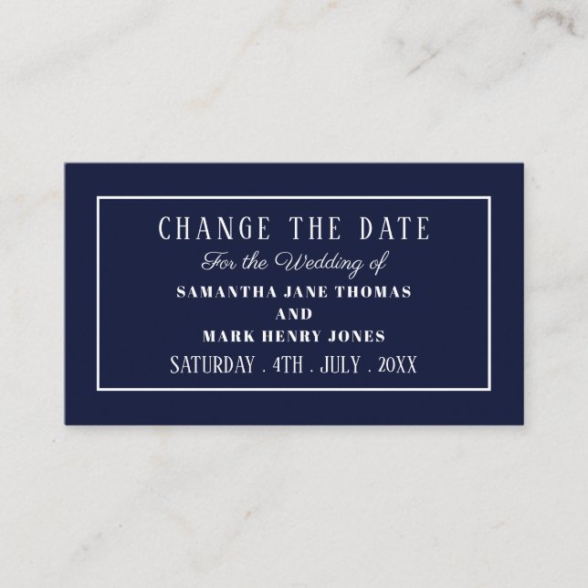 Modern und schlank, Farbe, Datum ändern Begleitkarte (Vorderseite)