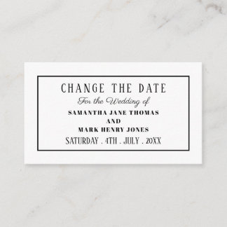 Modern und schlank, Farbe, Datum ändern Begleitkarte