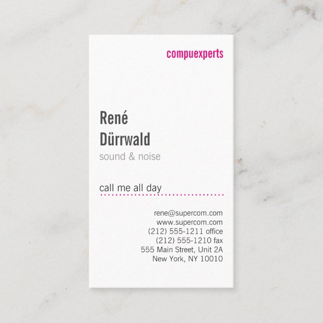 Modern und ungewöhnlich visitenkarte (Vorderseite)