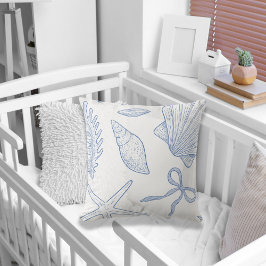 Modern Under The Sea You Soon Blue Baby Shower Kissen