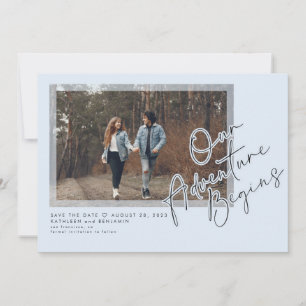Modern Unser Abenteuer beginnt Foto Save The Date