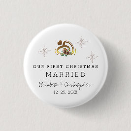 Modern Unser Verheirateter Weihnachtsurlaub Button