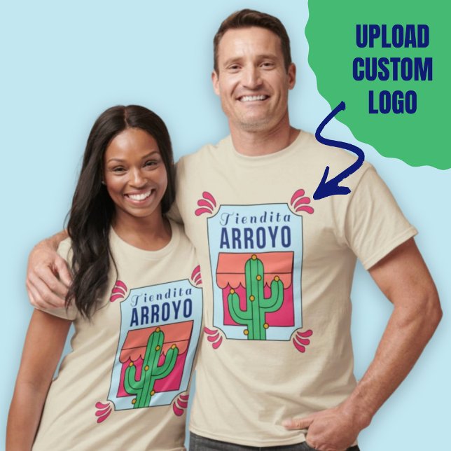 Modern Upload Custom Logo Small Business T-Shirt (Modern Upload Custom Logo Small Business T-Shirt.)