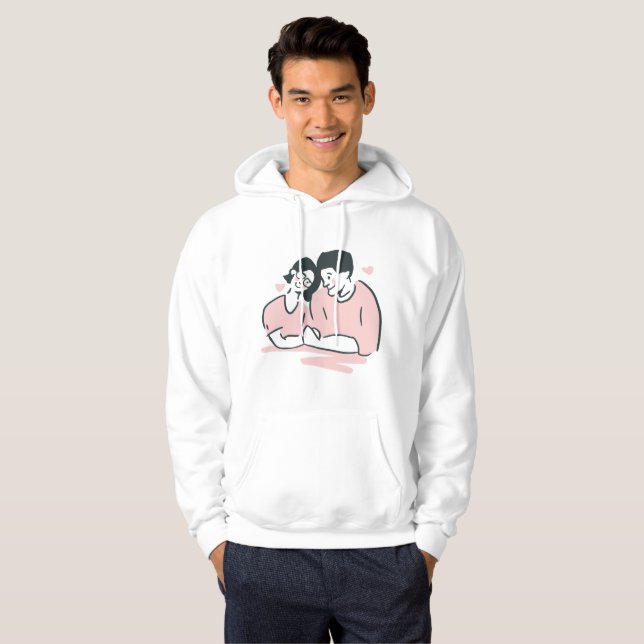 Modern Valentine Day Quotes Hoodie (Vorne ganz)