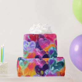 Modern Valentine Wrapping Paper– Abstract Colorful Geschenkpapier