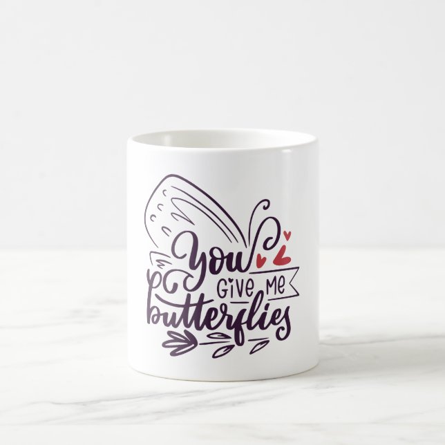Modern Valentines Day Typography  Kaffeetasse (Mittel)