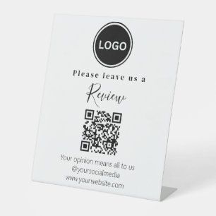 Modern Verlass uns eine Überprüfung QR-Code Sockelschild