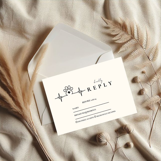 Modern Vet Med Graduation Party RSVP Karte (Von Creator hochgeladen)