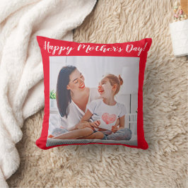 Modern vibrant color mother photo art kissen