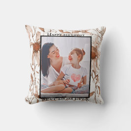 Modern vibrant color mother photo art kissen