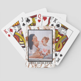 Modern vibrant color mother photo art spielkarten