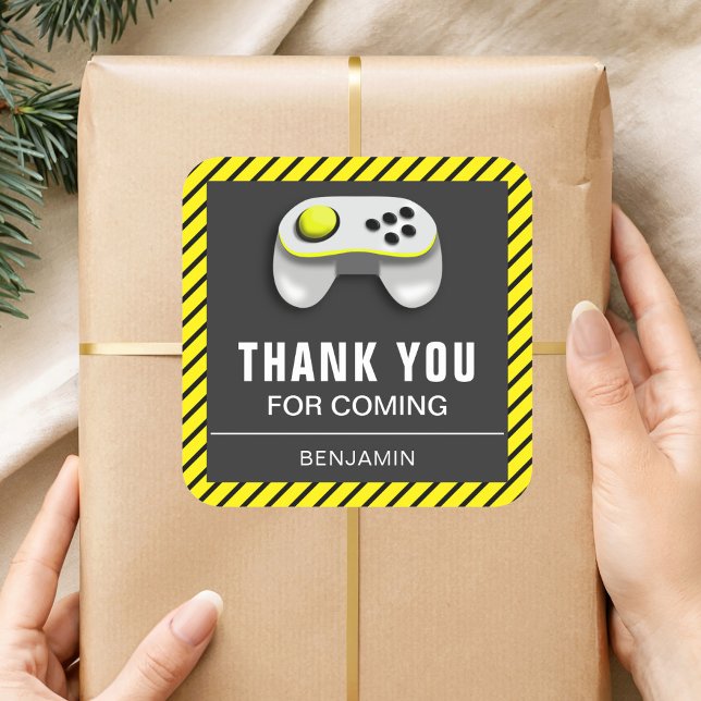 Modern Video Game Birthday Party Gefallen Sticker (Von Creator hochgeladen)