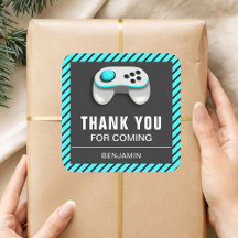 Modern Video Game Birthday Party Gefallen Sticker