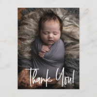 Modern Vielen Dank, dass Sie Script Baby Boy Foto