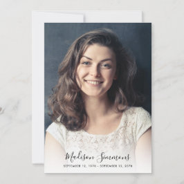 Modern Vielen Dank für Beerdigung Foto Beileid Kum Dankeskarte