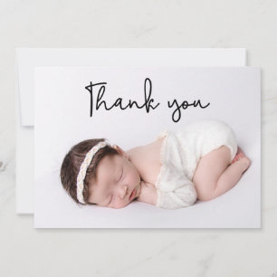 Modern Vielen Dank für Ihr Script Baby Girl Foto B Ankündigung