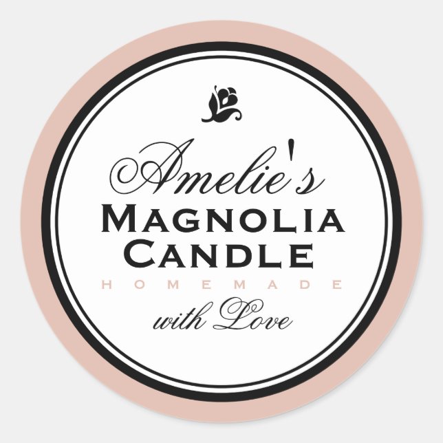 MODERN VINTAG SALMON | PERSONALISIERTER STICKER (Vorderseite)