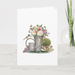 Modern Vintage french farmhouse flower garden Karte