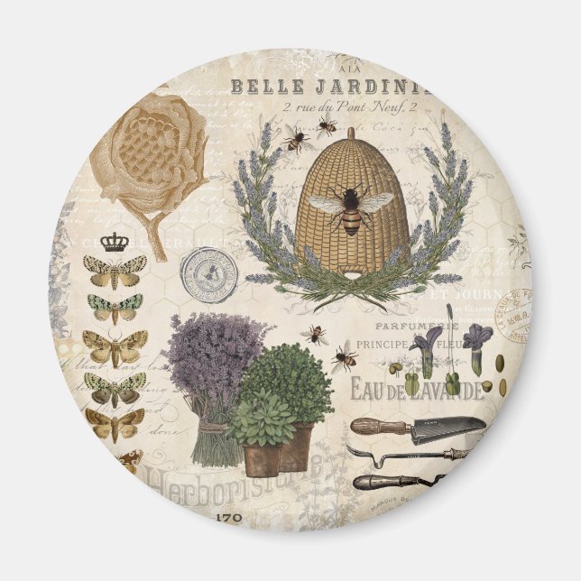 Modern Vintage French Farmhouse Magnet (Vorne)