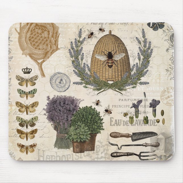 Modern Vintage French Farmhouse Mousepad (Vorne)