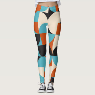 Modern Vintage: Geometrische Retro-Formen. Leggings